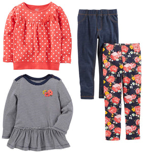 Simple Joys por Carter's Baby Girls 'Infant 4 Piezas Playwear Set