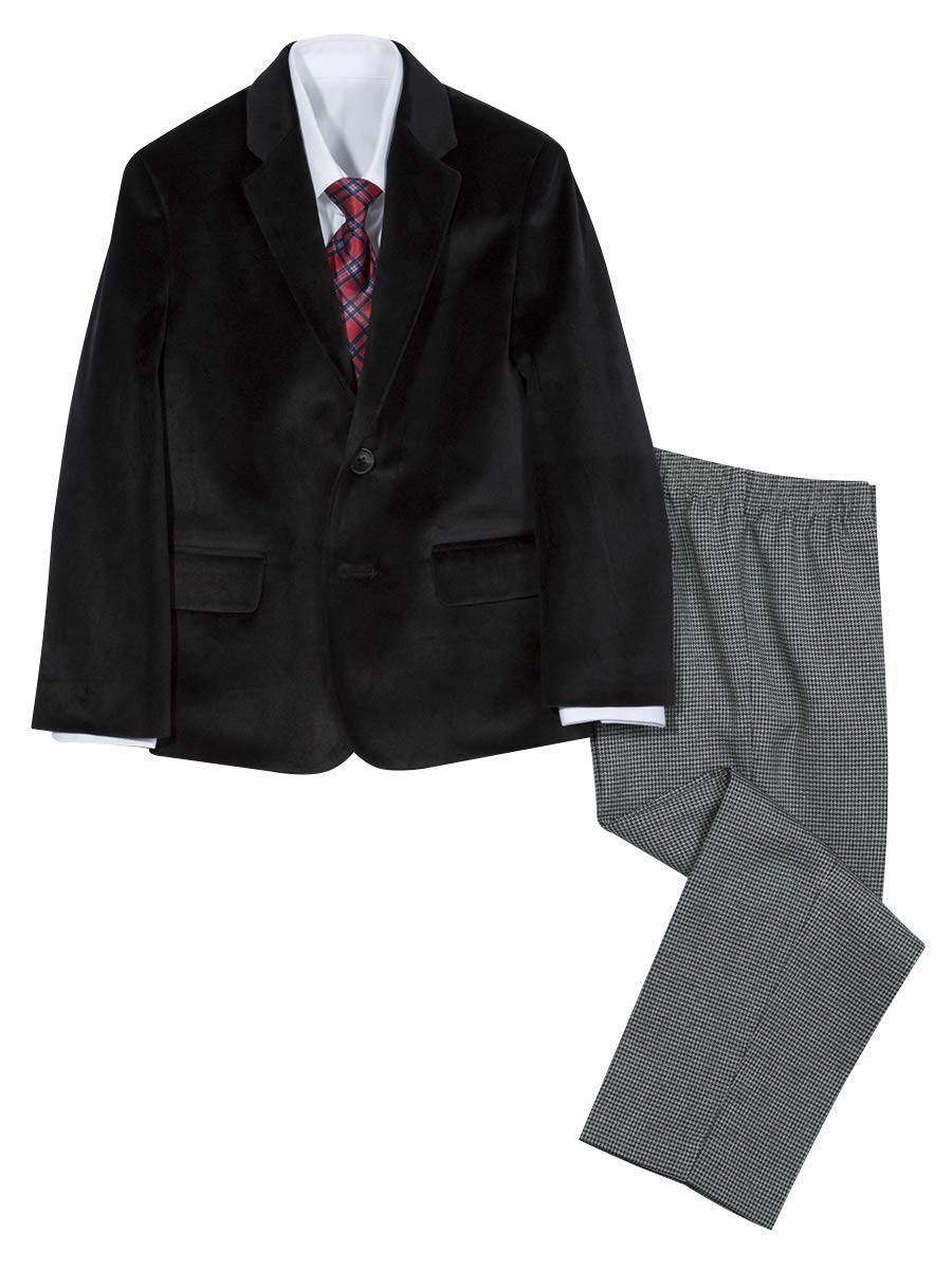 Nautica Littleboys - Conjunto de Traje para niño con Chamarra, pantalón, Camisa, y Corbata